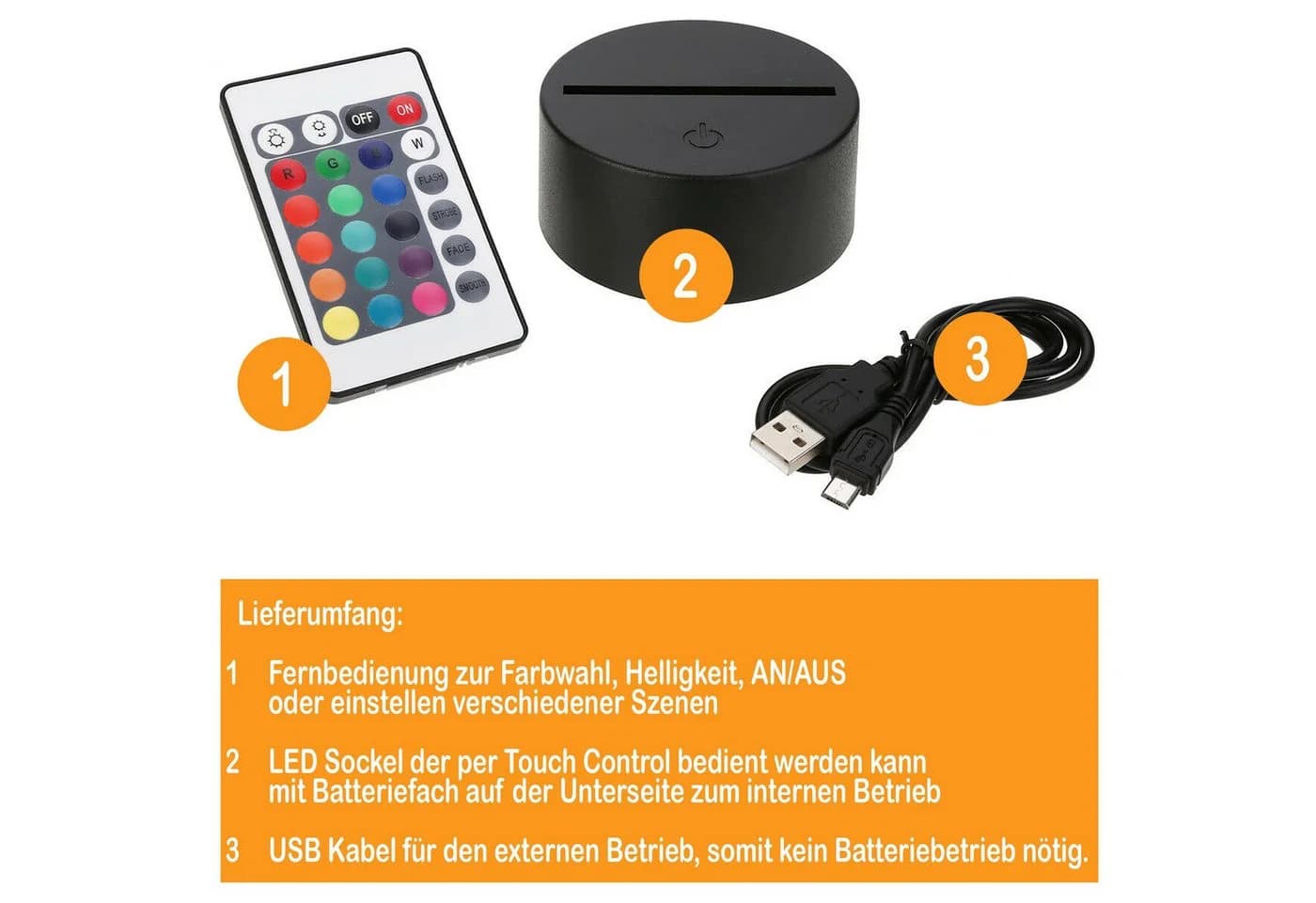 Lieblingsmensch LED Nachtlicht Acryl mit Gravur & Fernbedienung - Bild 4