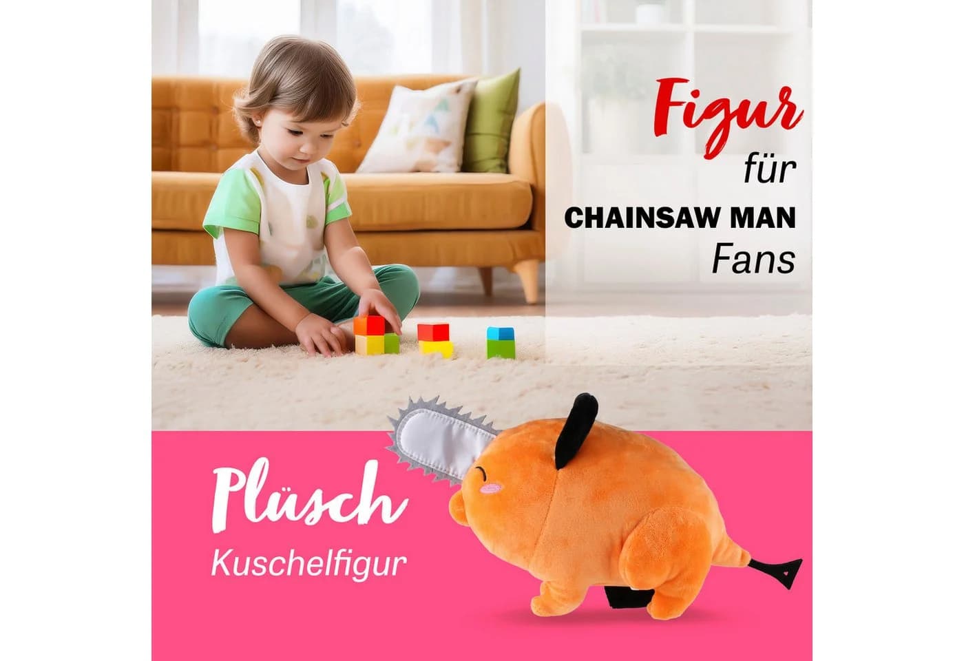 Play by Play Plüschfigur Chainsaw Man Pochita Plüschtier 32cm - Bild 4