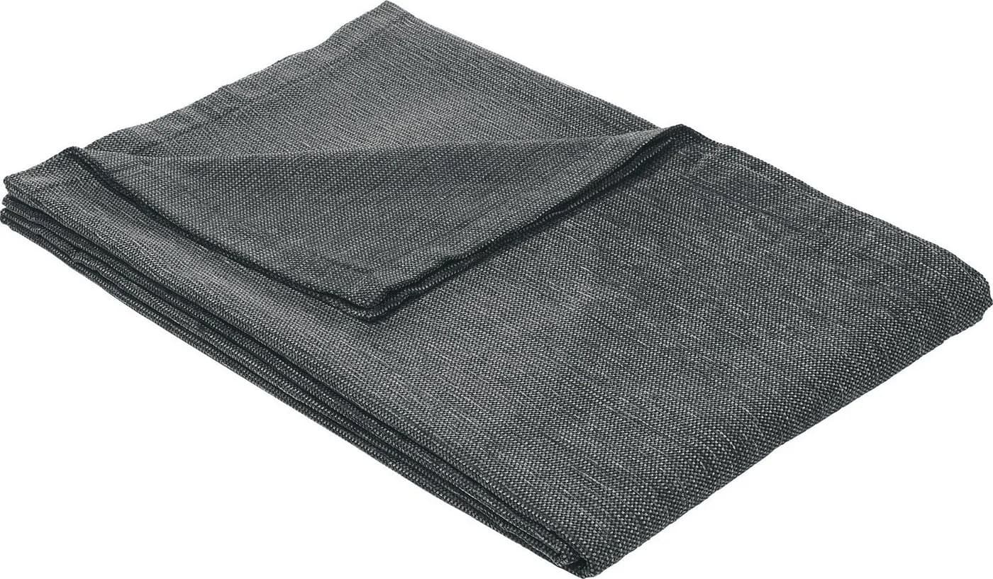 Erwin Müller Sesselschoner Chenille-Jacquard Uni Anthrazit/Schwarz - Bild 2