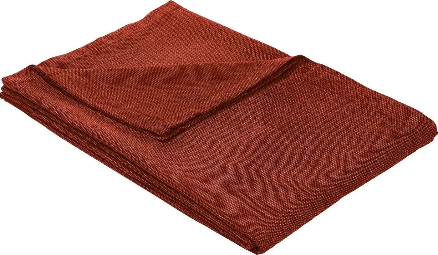 Erwin Müller Sesselschoner Chenille-Jacquard Uni Rot/Schwarz - Bild 2