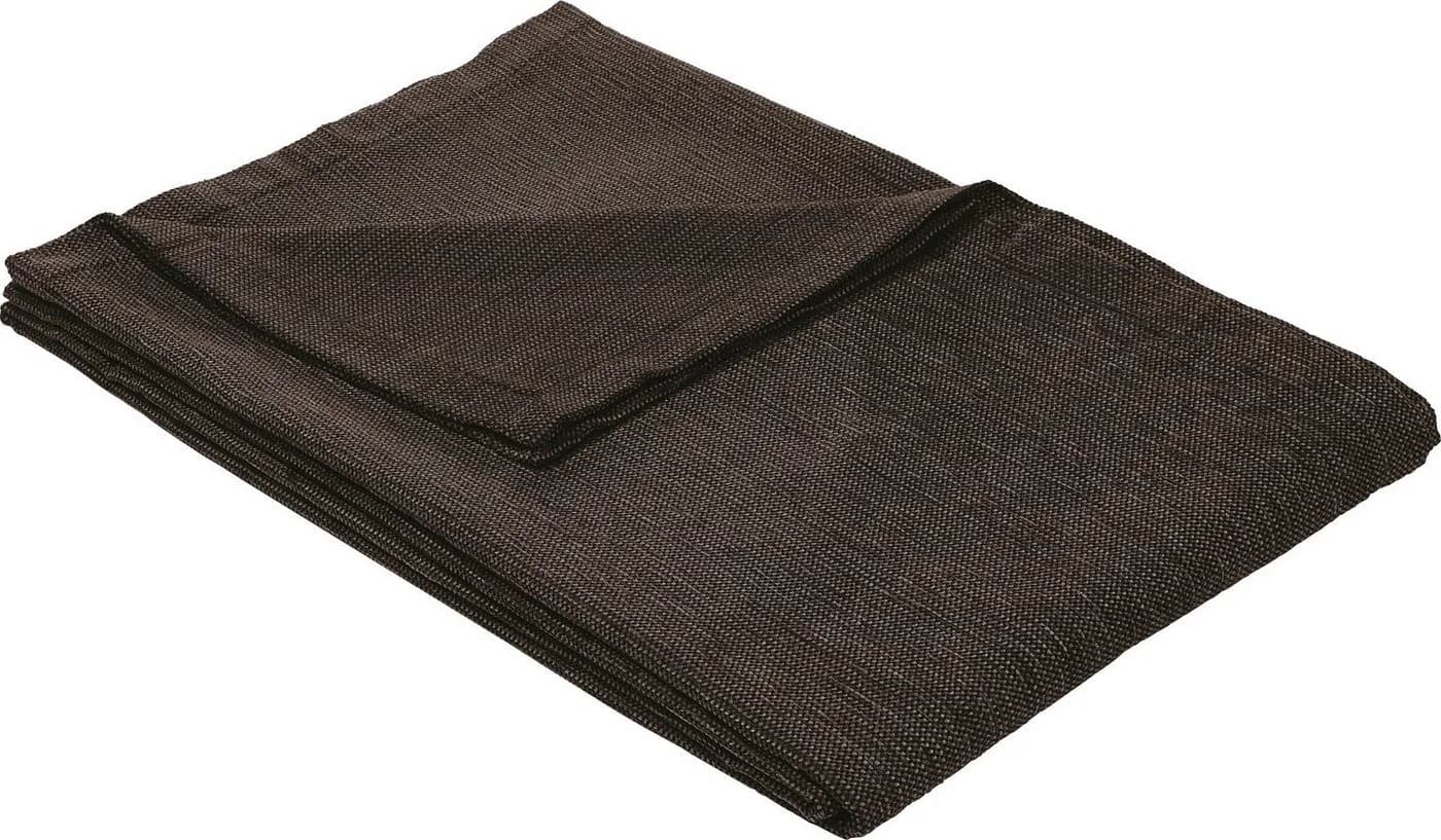 Erwin Müller Sesselschoner Chenille-Jacquard Uni Braun/Schwarz - Bild 2