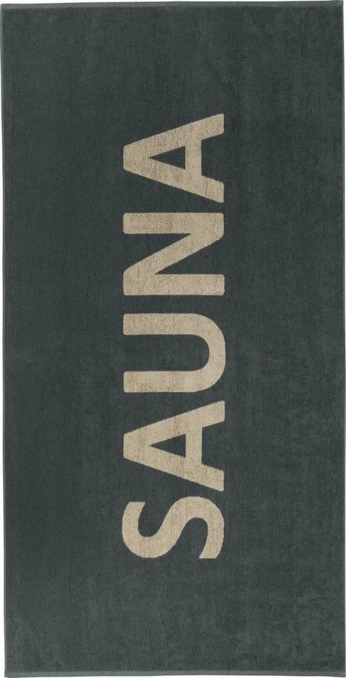 Erwin Müller Saunatuch Walkfrottier Grau-Beige Jacquard - Bild 2