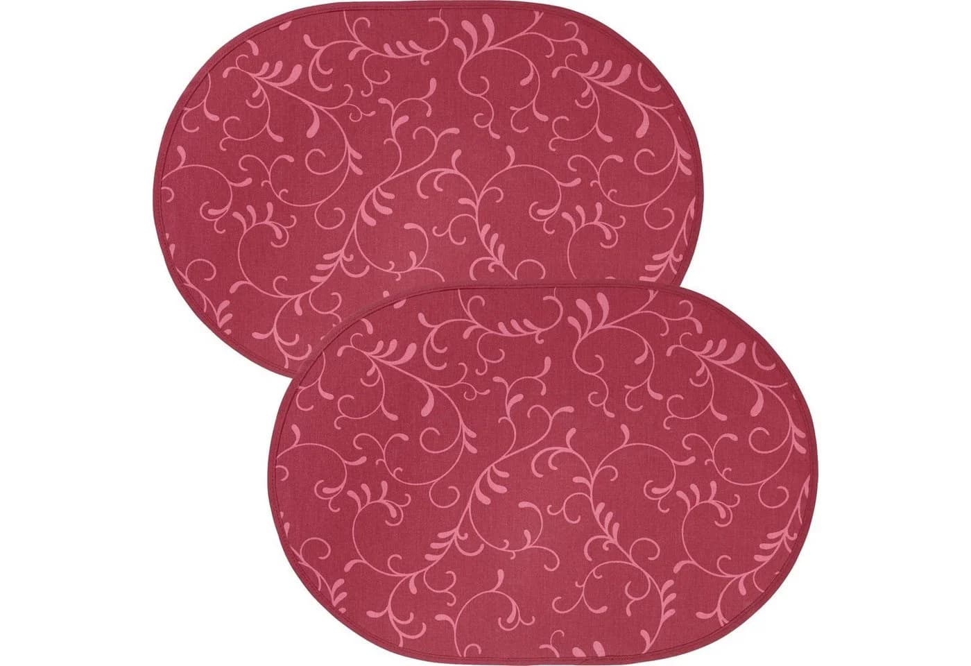 Erwin Müller Tischset "Essen" 2er-Pack Ranken-Design Rot - Bild 2