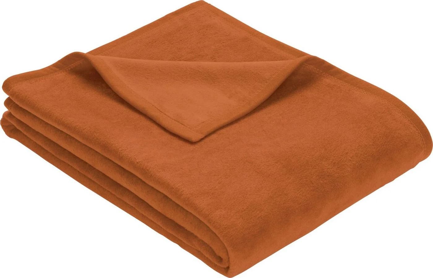 Erwin Müller Wohndecke Triest Orange Baumwollmischung Uni - Bild 2