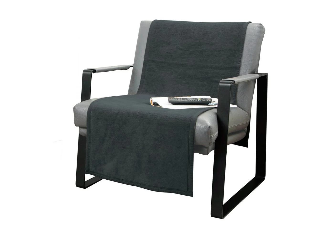Erwin Müller Sofaläufer "Triest" Dunkelgrau Uni Design - Bild 3