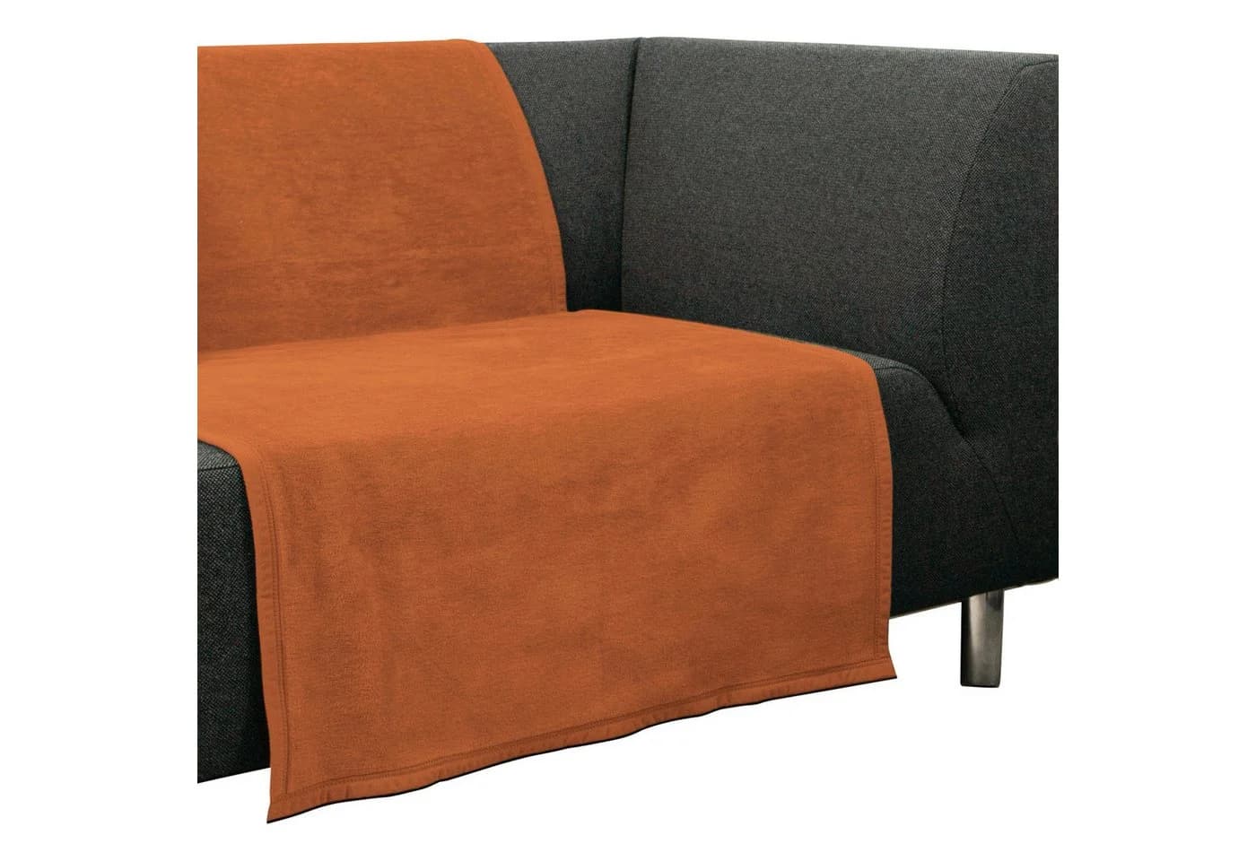 Erwin Müller Sofaläufer "Triest" Orange Uni Baumwollmischung
