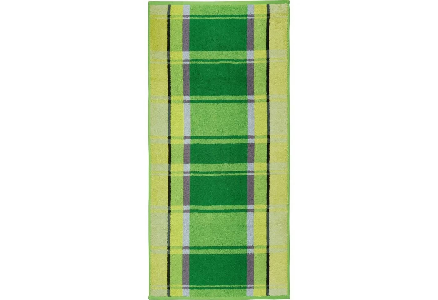 Erwin Müller Duschtuch Ludwigsburg 2er-Pack Jacquard Karo Grün