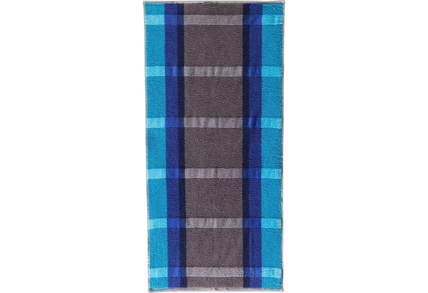 Erwin Müller Handtuch 2er-Pack Streifen Frottier Jacquard türkis