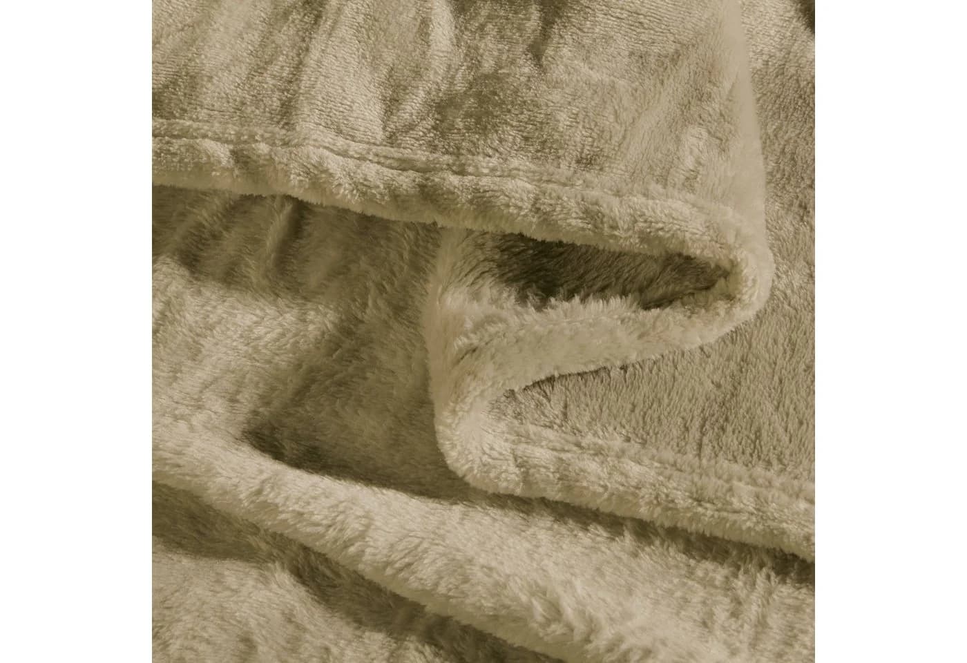 REDBEST Wohndecke Amarillo Fleece Uni Beige - Bild 4