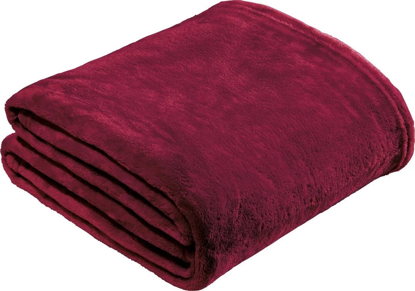 REDBEST Wohndecke Amarillo Fleece Uni Rot - Bild 2
