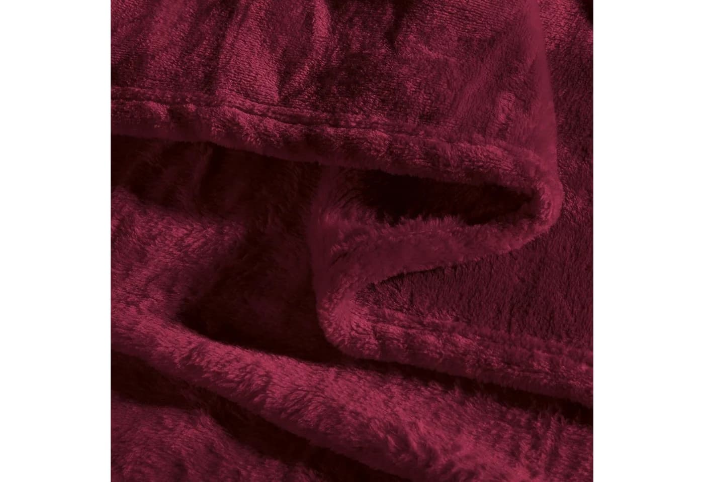 REDBEST Wohndecke Amarillo Fleece Uni Rot - Bild 4
