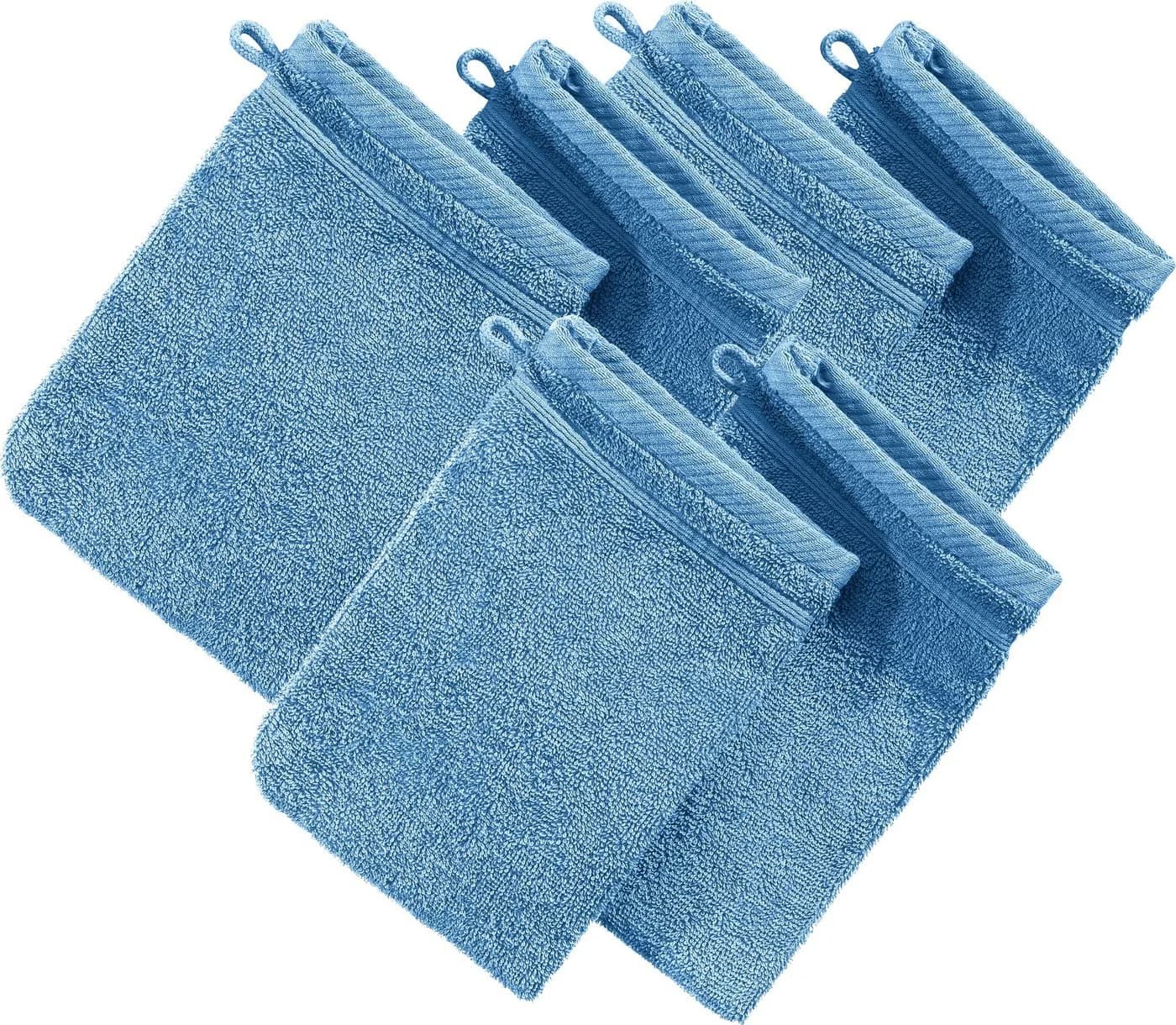 Erwin Müller Waschhandschuh Heidelberg 6er-Pack Frottier Hellblau - Bild 2