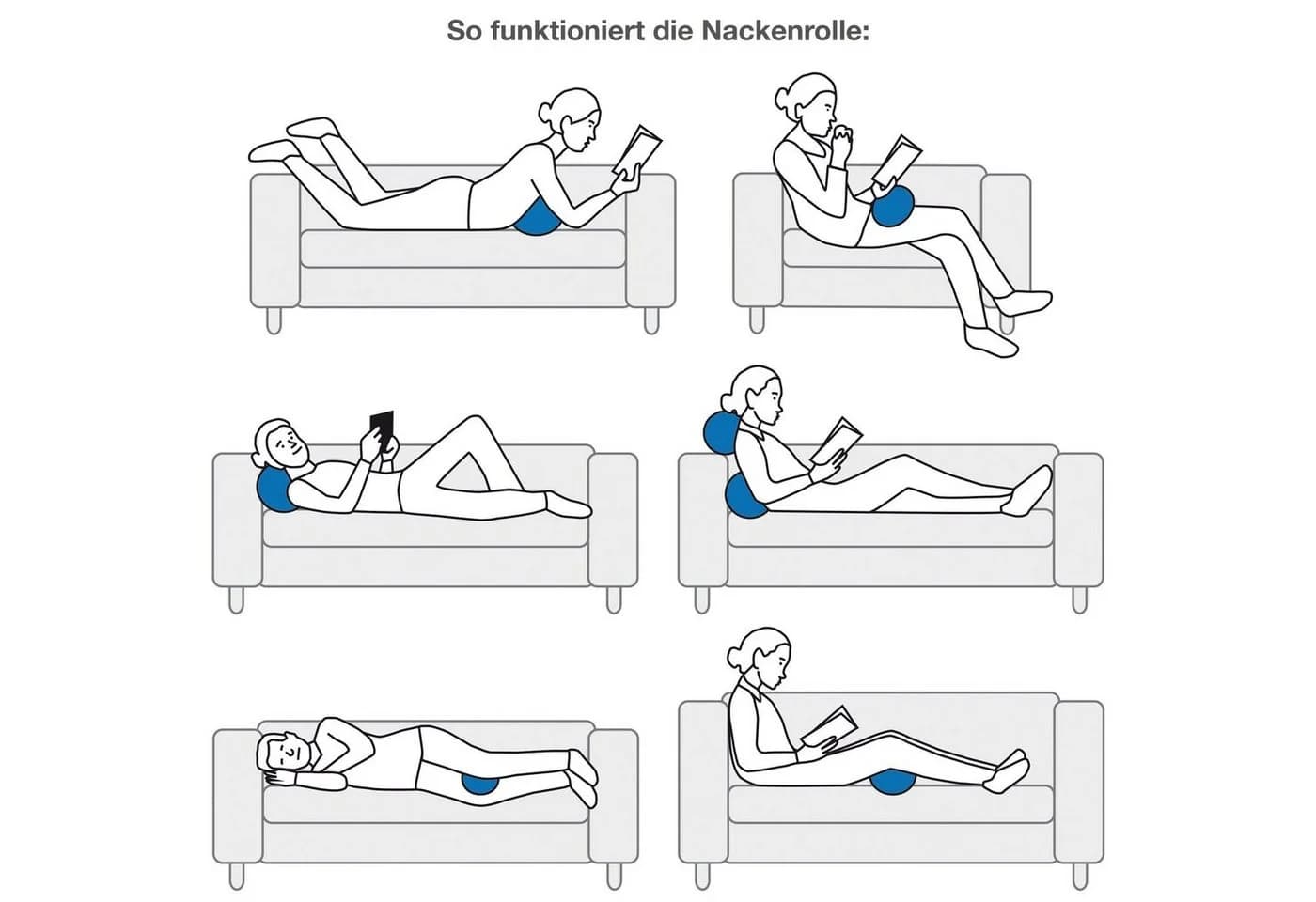 Erwin Müller Nackenrolle "Lech" 2er-Pack Textilfaser Uni - Bild 4