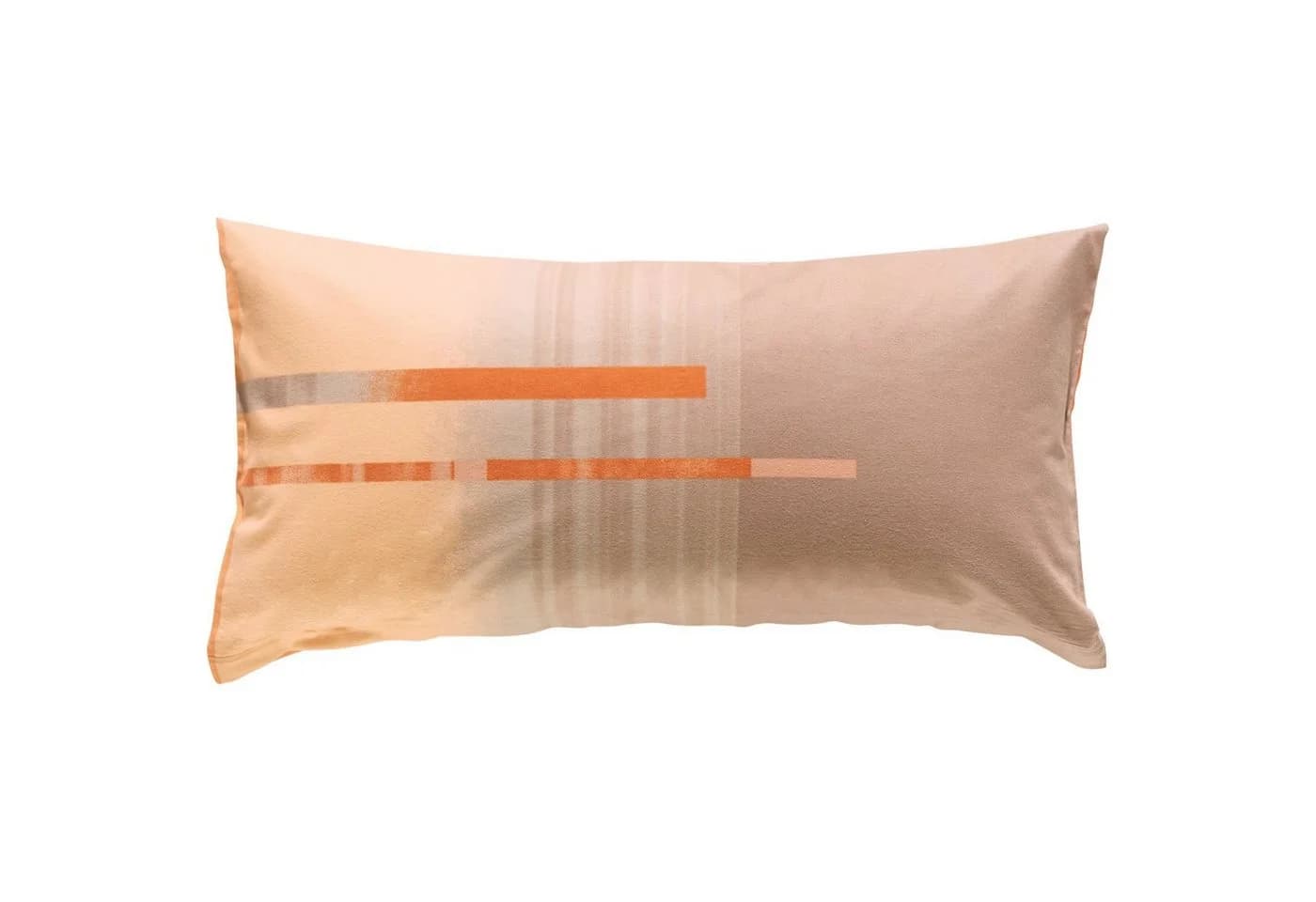 Erwin Müller Kissenbezug Flanell Streifen Orange-Braun
