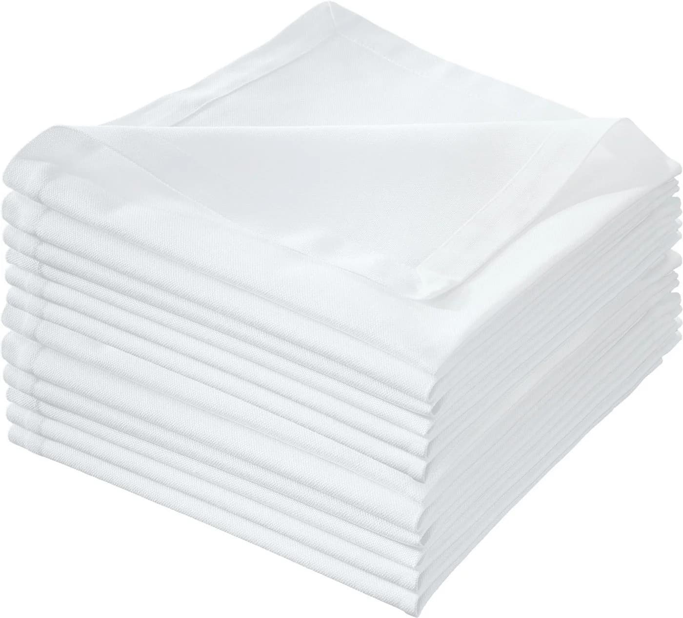 Erwin Müller Stoffserviette 12er-Pack Baumwolle Uni Weiß - Bild 2