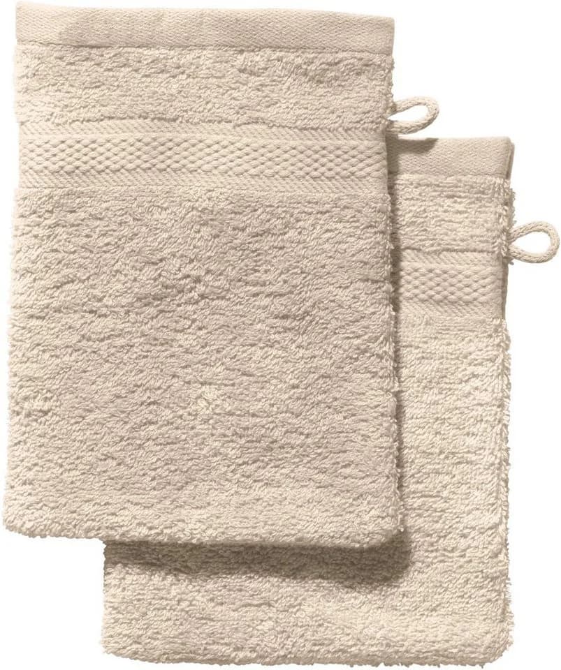 REDBEST Waschhandschuh Chicago 2er-Pack Frottier Uni Beige - Bild 2