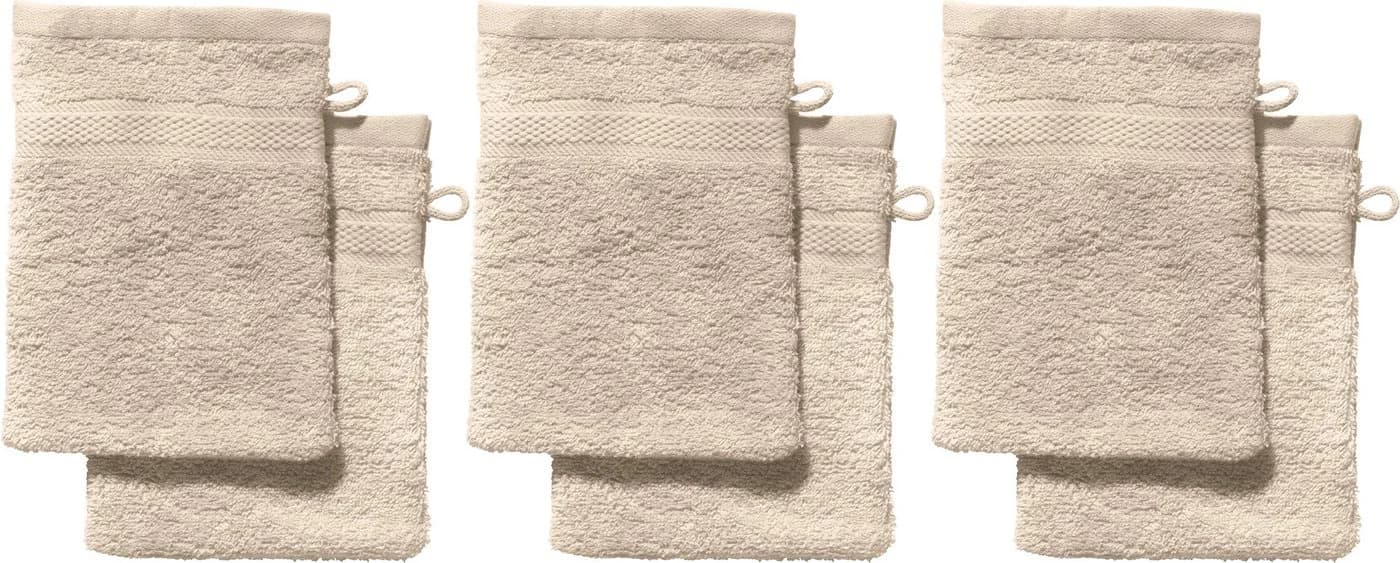 REDBEST Waschhandschuh Chicago 6er-Pack Frottier Uni Beige - Bild 2