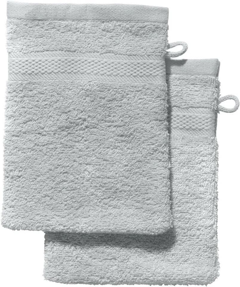 REDBEST Waschhandschuh Chicago 2er-Pack Frottier Uni Silber - Bild 2