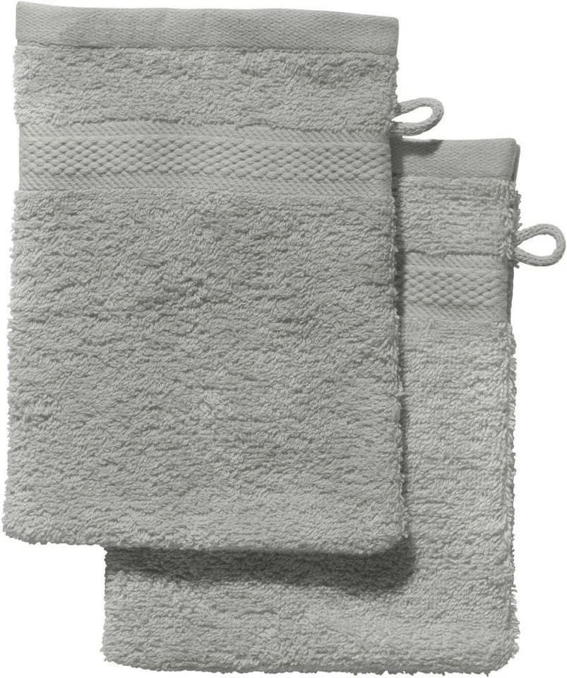 REDBEST Waschhandschuh Chicago 2er-Pack Grau Frottier Uni - Bild 2