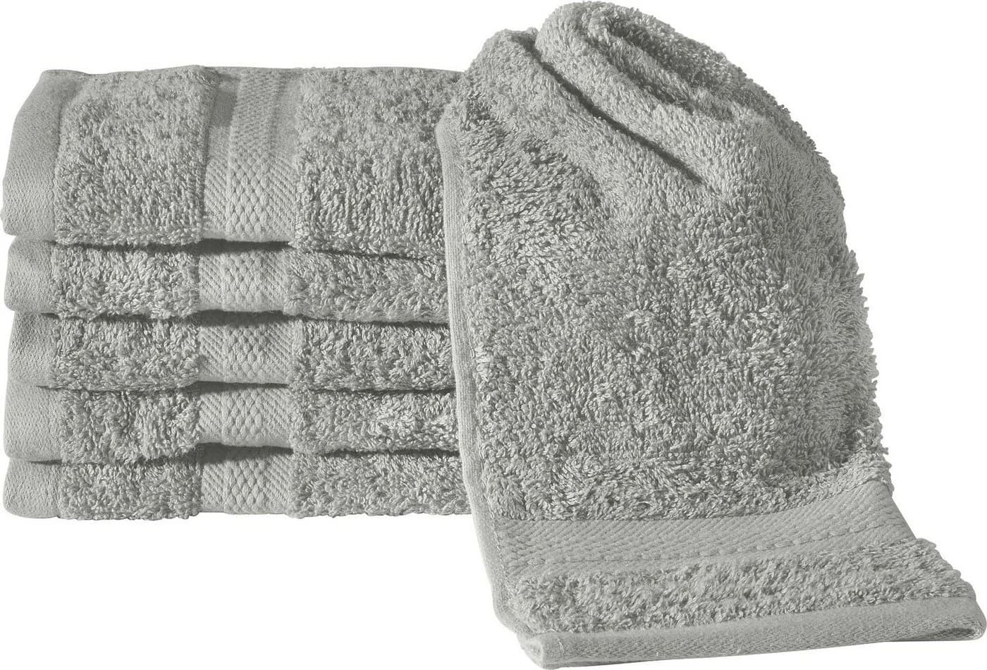 REDBEST Gästehandtuch "Chicago" 6er-Pack Grau Walk-Frottier Uni - Bild 2