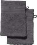 REDBEST Waschhandschuh Chicago 2er-Pack Frottier Grau Uni Bild 2