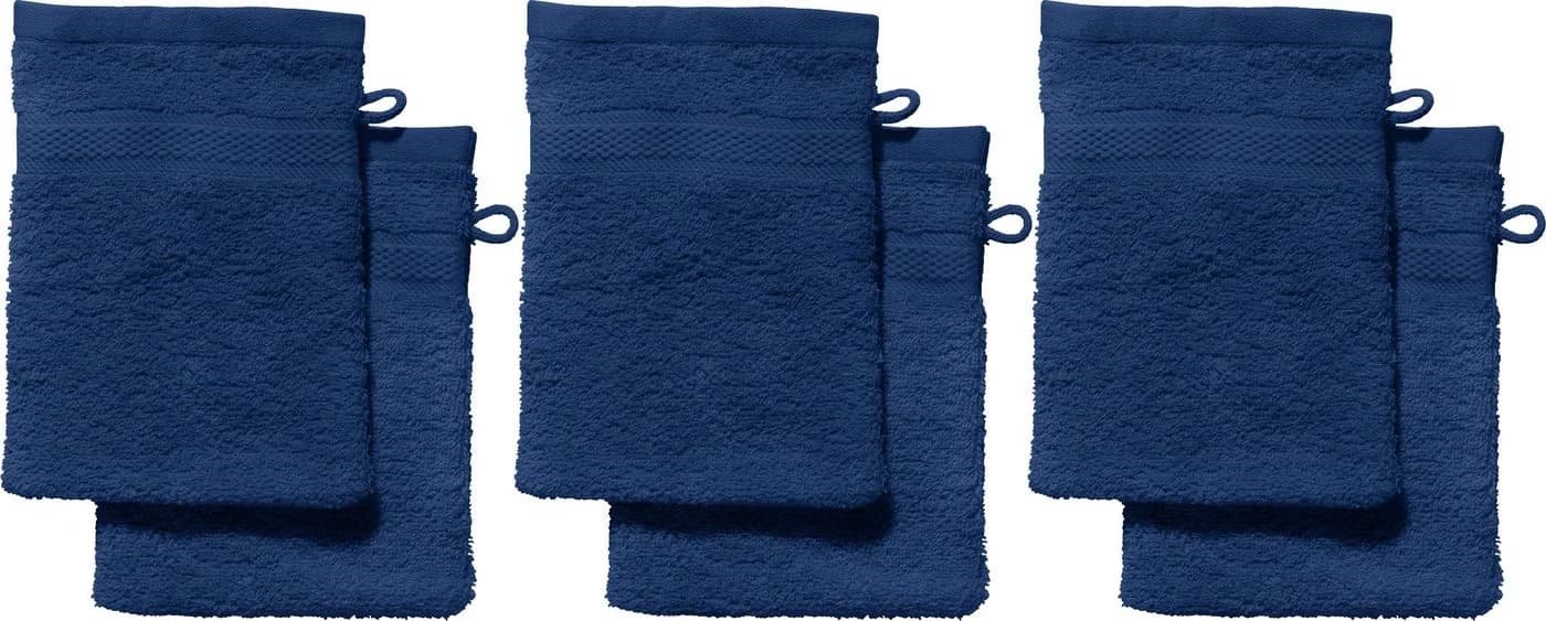 REDBEST Waschhandschuh Chicago 6er-Pack Frottier Dunkelblau - Bild 2