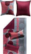 Erwin Müller Wendebettwäsche Mako-Satin Kreise Rot Grau Bild 2