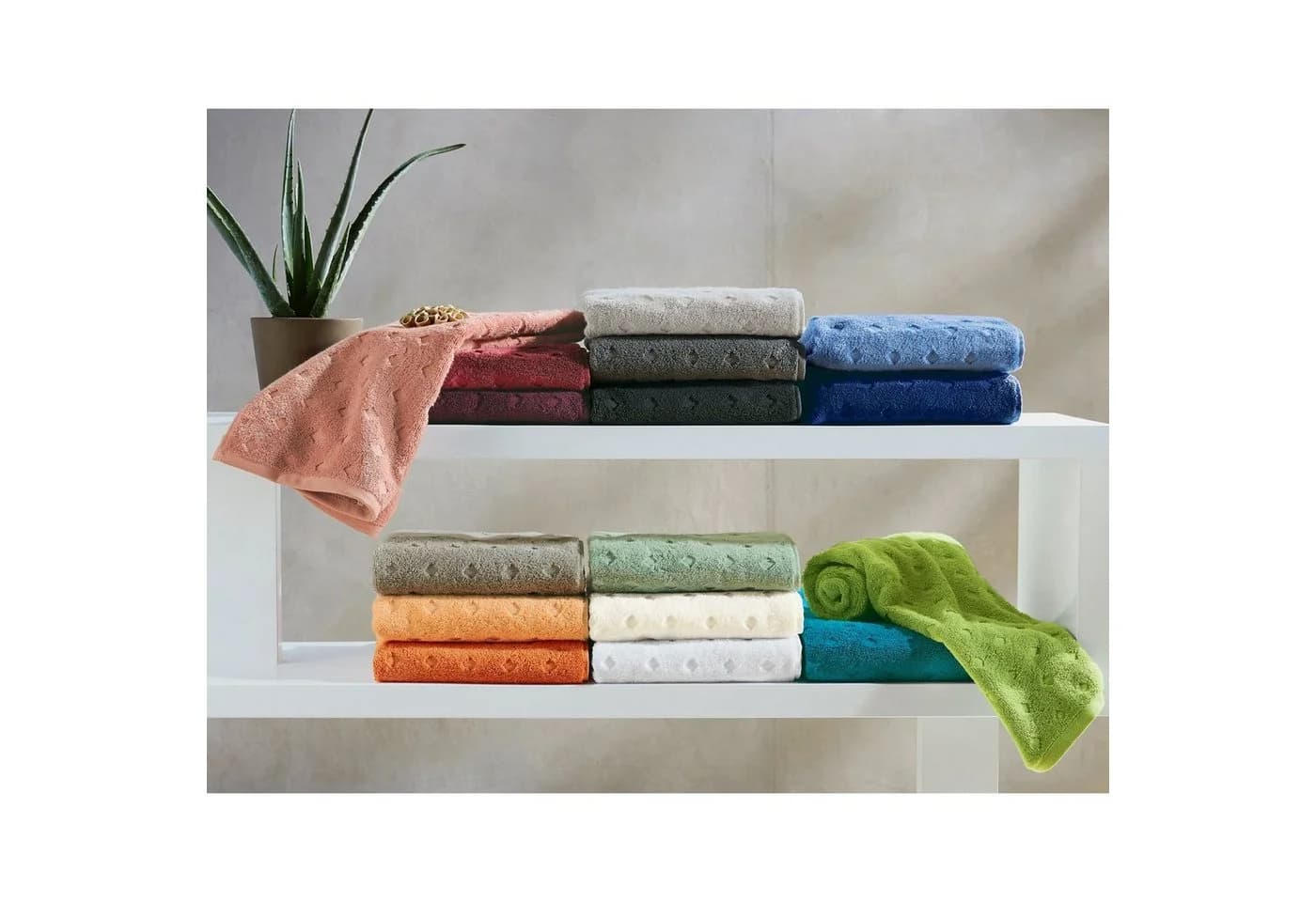 Erwin Müller Waschhandschuh 2er-Pack Frottier Uni Grau Baden-Baden - Bild 4