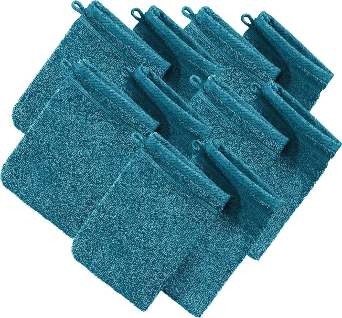 Erwin Müller Waschhandschuh Heidelberg 10er-Pack Frottier Grün - Bild 2