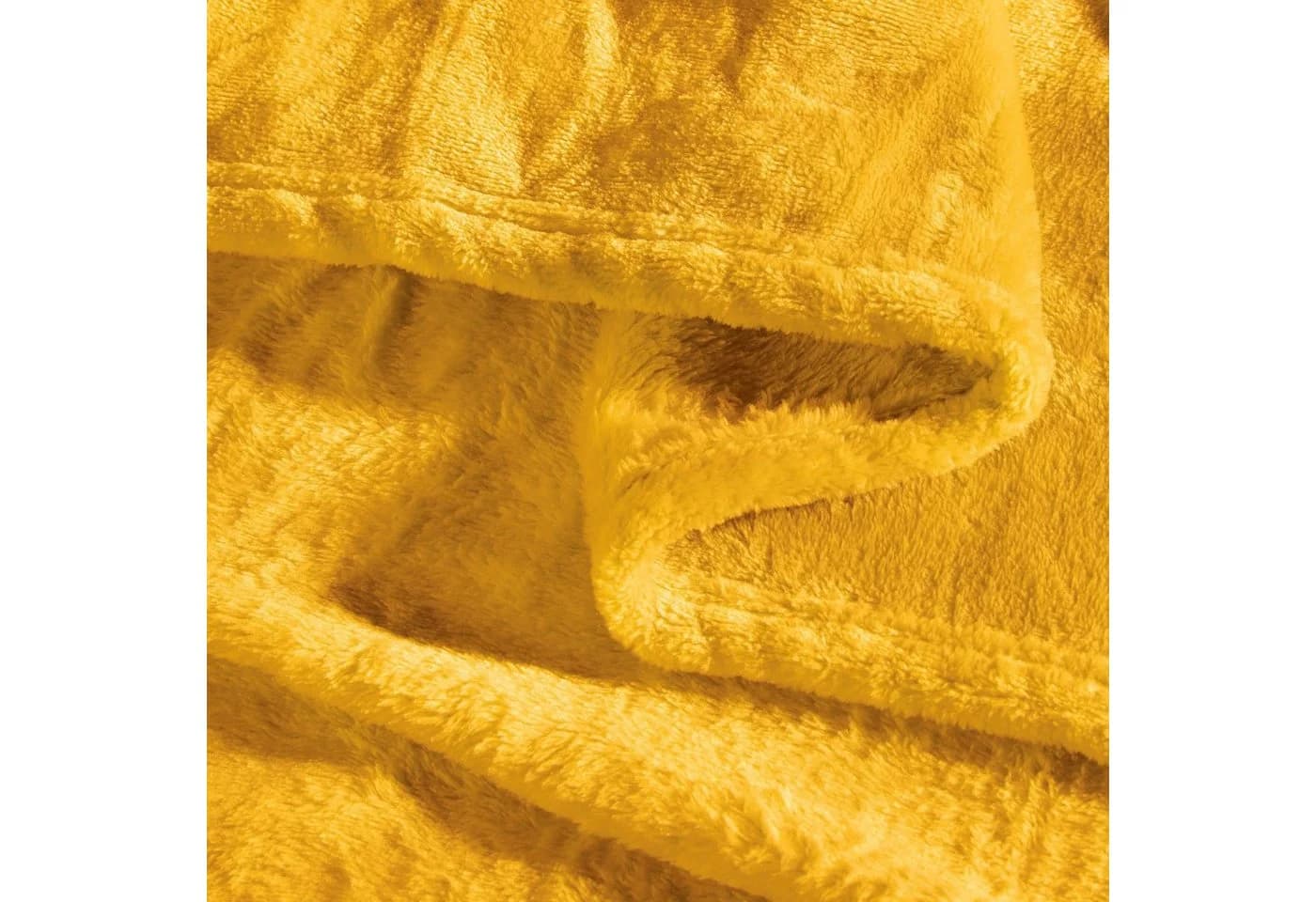 REDBEST Wohndecke Amarillo Fleece Uni Gelb - Bild 3