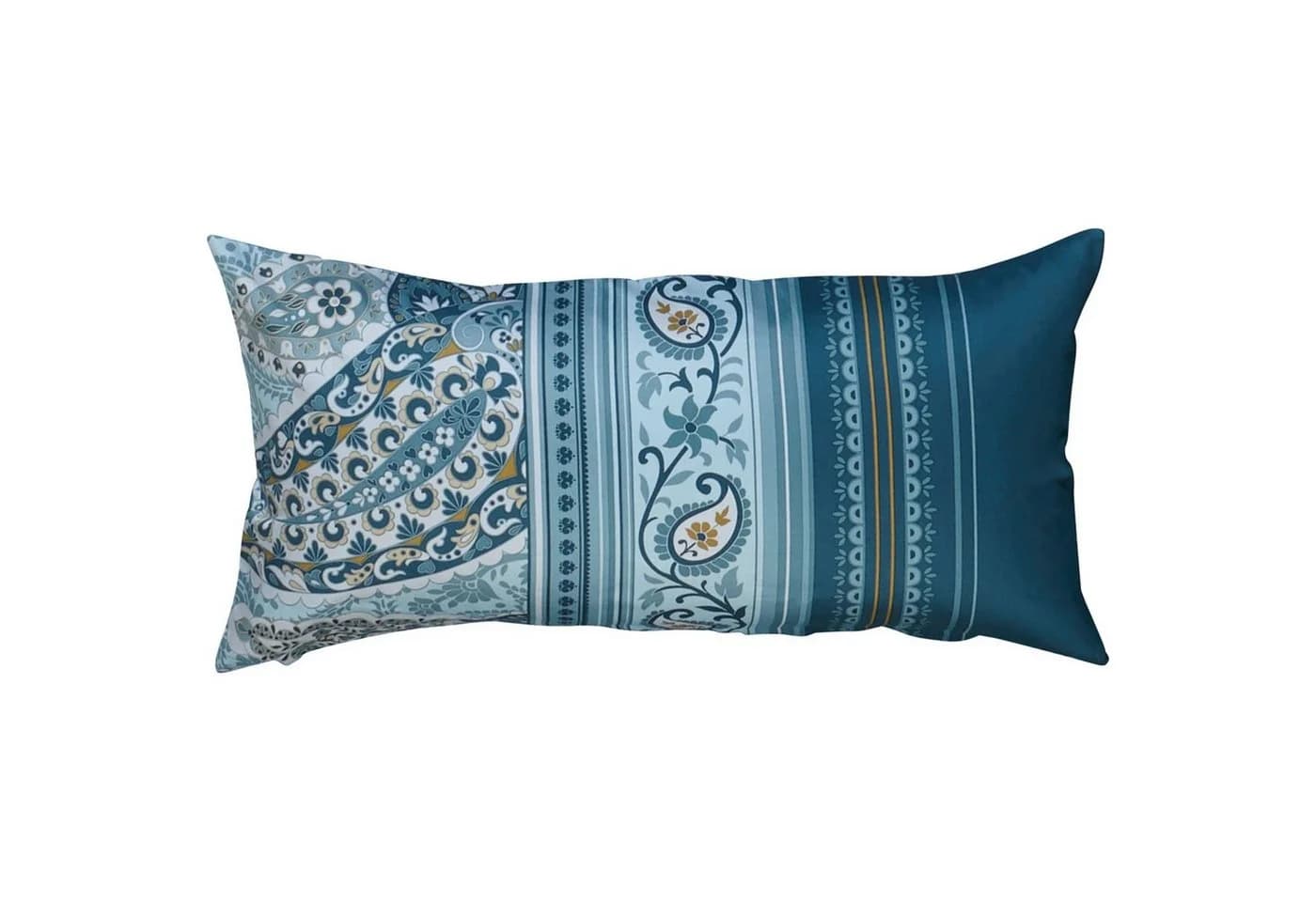 Erwin Müller Kissenbezug Paisley Mako-Satin Blau