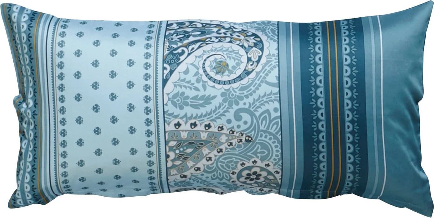 Erwin Müller Kissenbezug Paisley Mako-Satin Blau - Bild 2