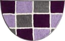 REDBEST Duschmatte Los Angeles Halbrund Violett Karo Bild 2