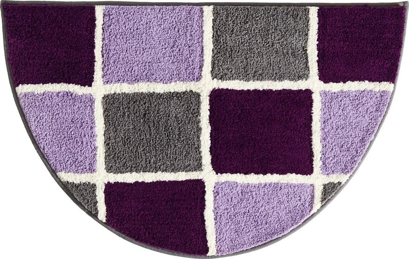 REDBEST Duschmatte Los Angeles Halbrund Violett Karo - Bild 2