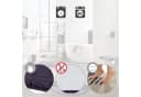 REDBEST WC-Vorleger Houston Grau Modernes Grafikmuster Bild 3