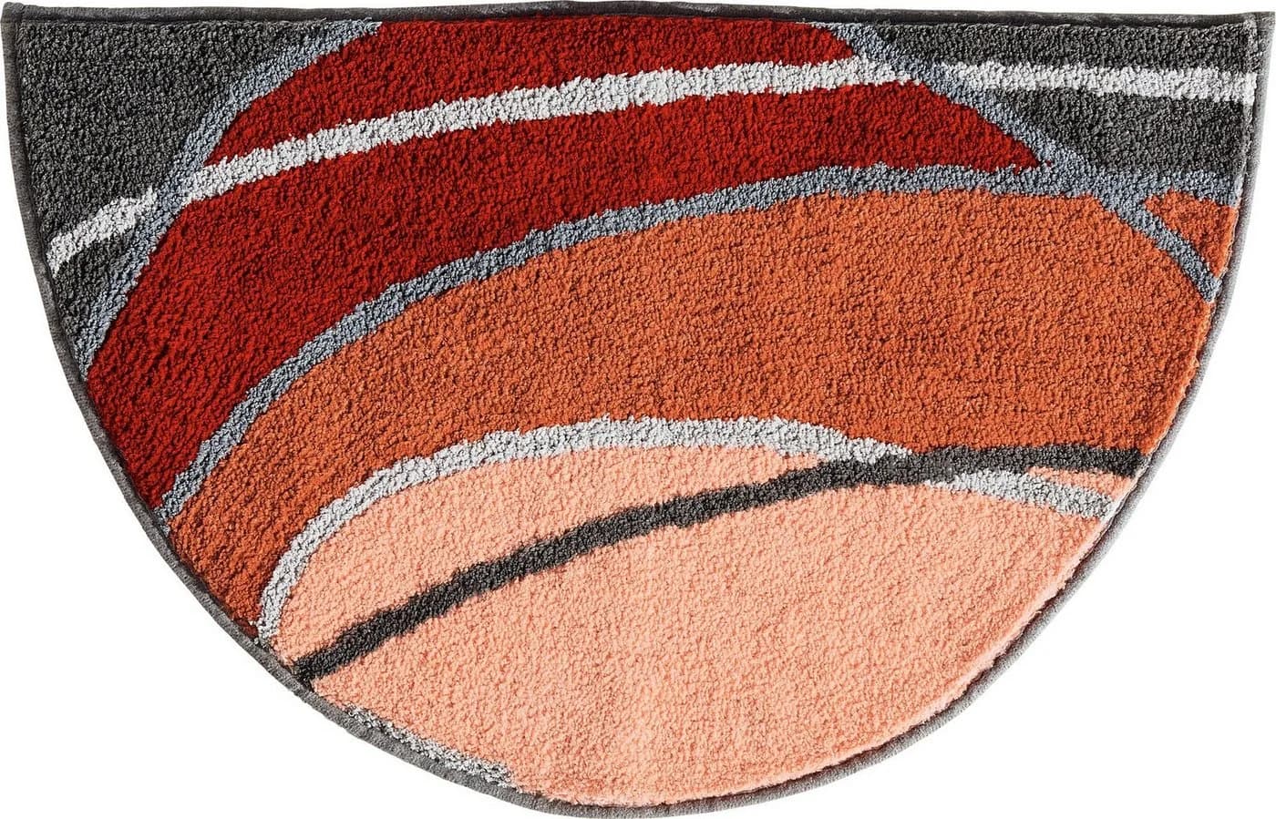 REDBEST Badematte Duschvorlage "Lynn" halbrund orange Grafik - Bild 2