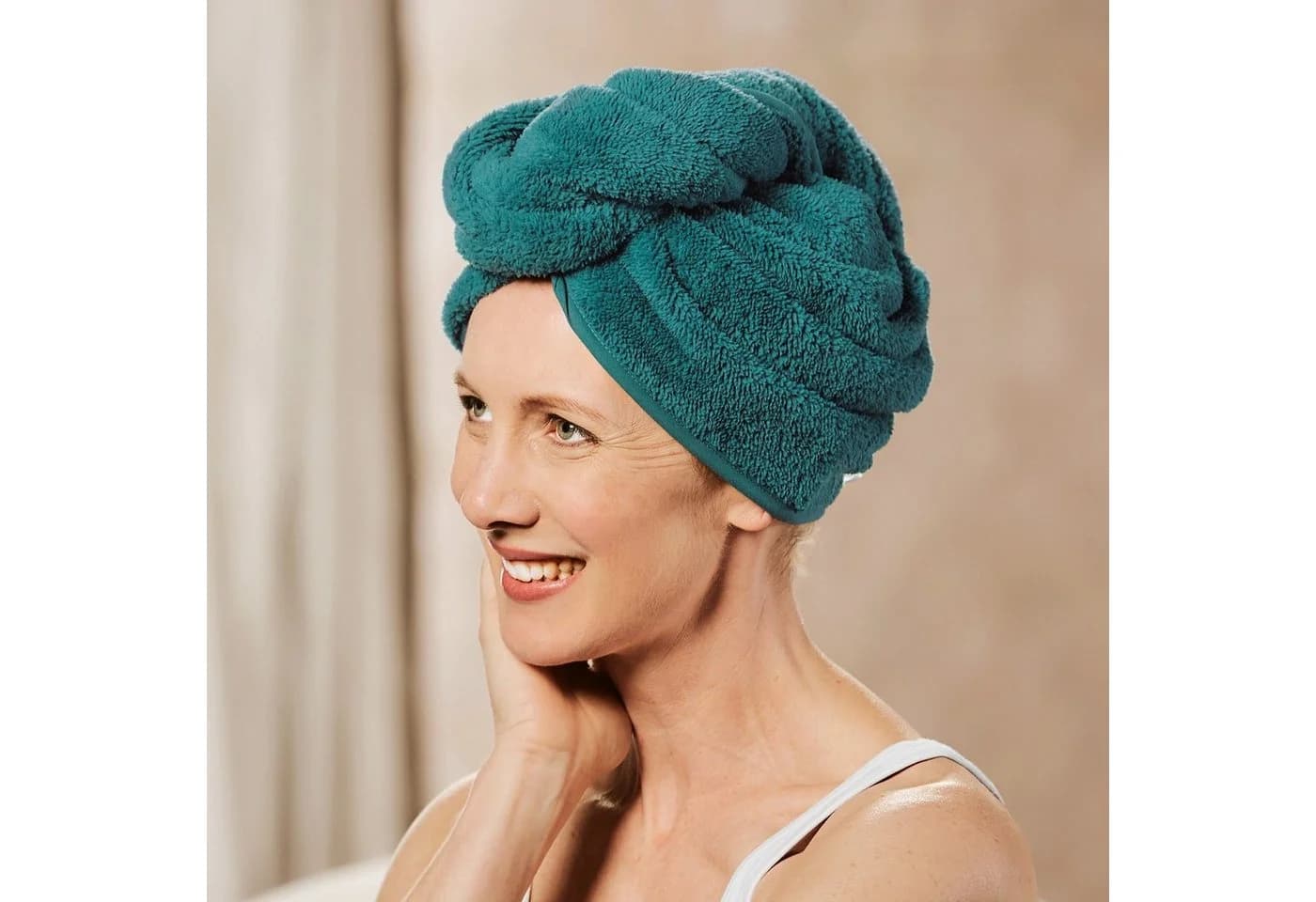 Erwin Müller Handtuch Turban 2er-Pack Grün Microfaser Uni
