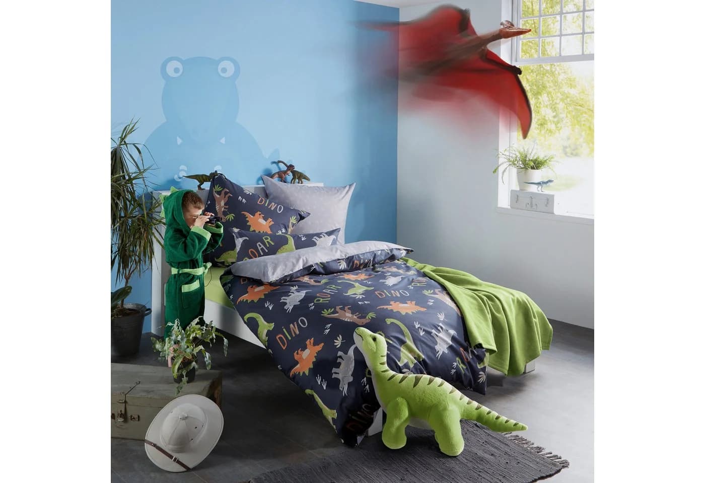 Erwin Müller Kinder-Wendebettwäsche Dino Feinbiber - Bild 5