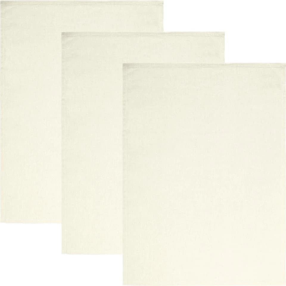 REDBEST Geschirrtuch Tulsa 3er-Pack Baumwolle Uni Creme - Bild 2