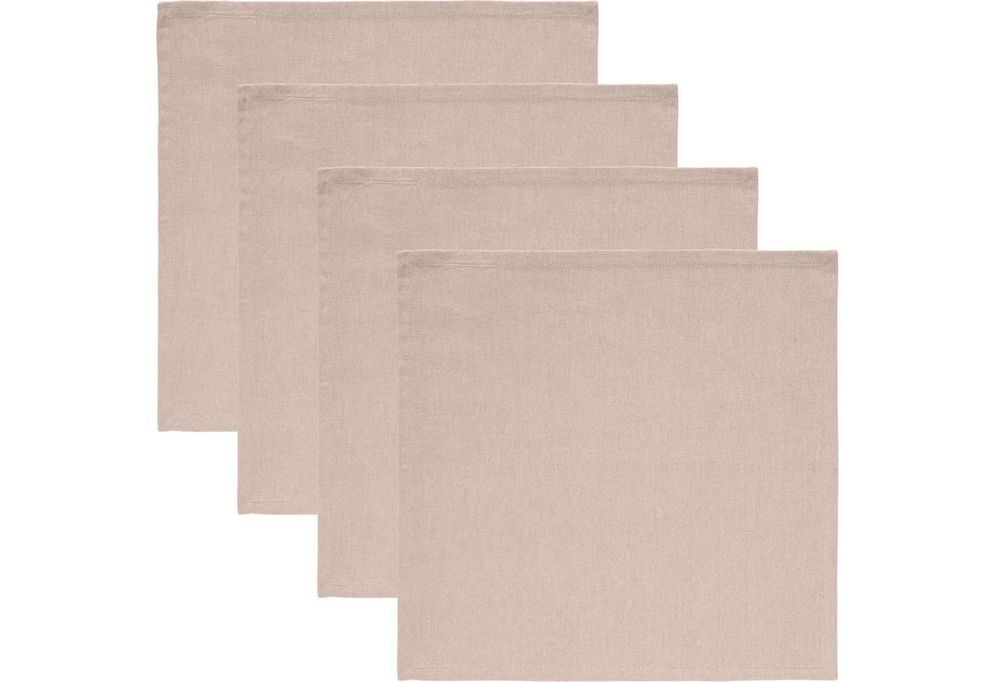 REDBEST Stoffserviette Tulsa 4er-Pack Rosa Baumwolle Uni - Bild 2