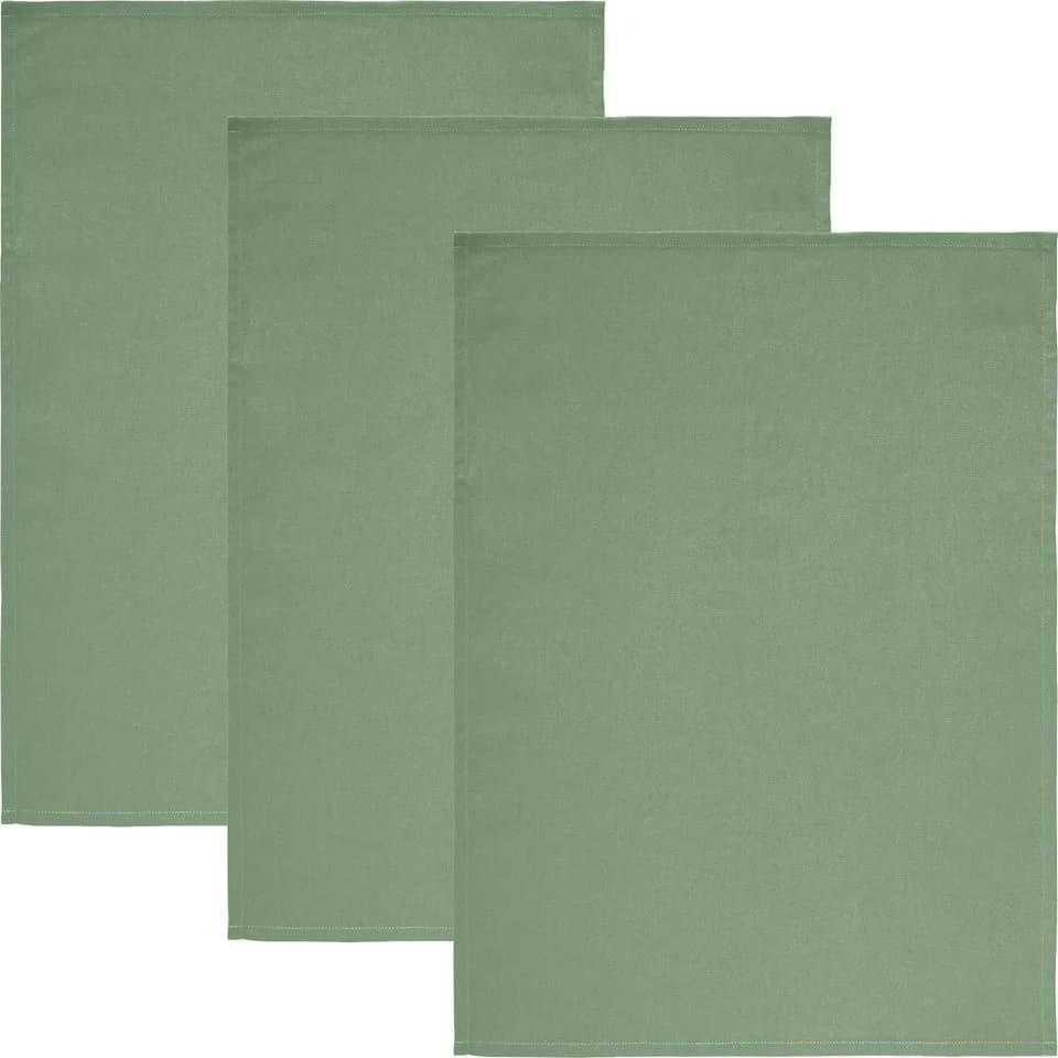 REDBEST Geschirrtuch Tulsa 3er-Pack Baumwolle Uni Grün - Bild 2