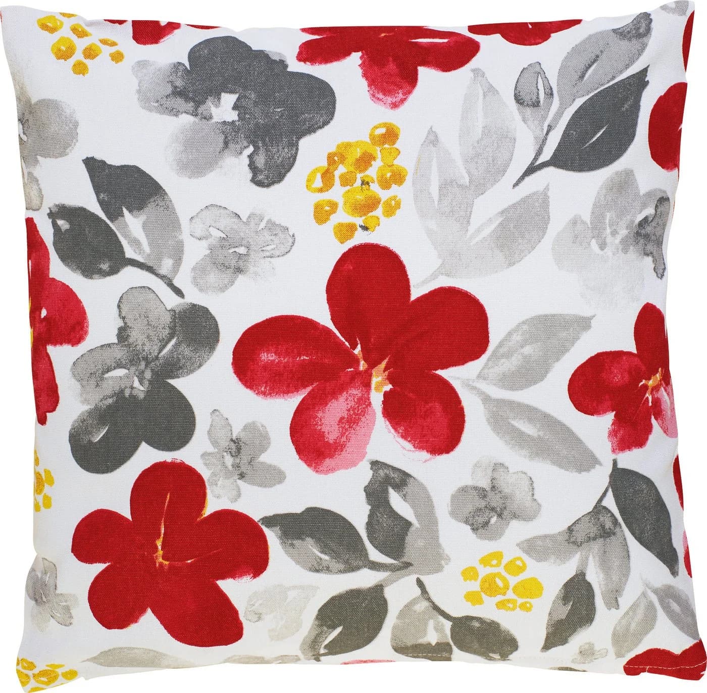 REDBEST Kissenhülle Baumwolle Blumen Druckmotiv Rot-Grau - Bild 2