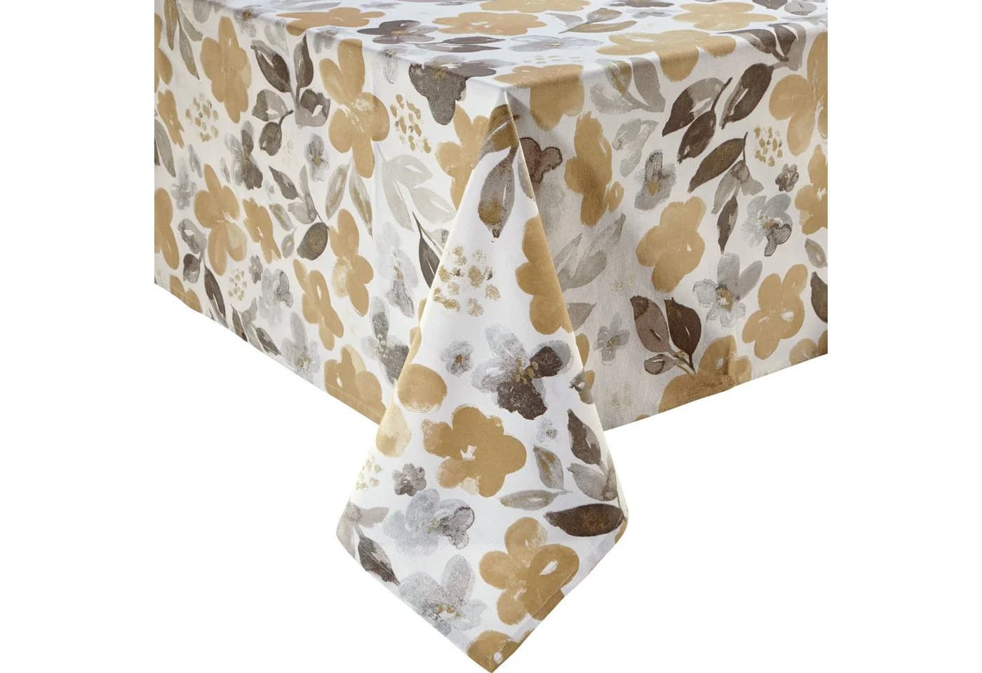 REDBEST Tischdecke Baumwolle Blumen Motiv Beige Grau - Bild 2