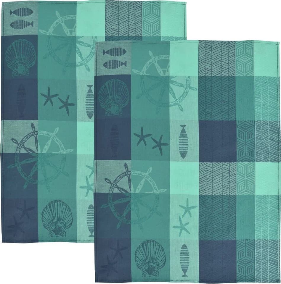 sander table + home Geschirrtuch „Arena“ 2er-Pack Halbleinen Jacquard - Bild 2
