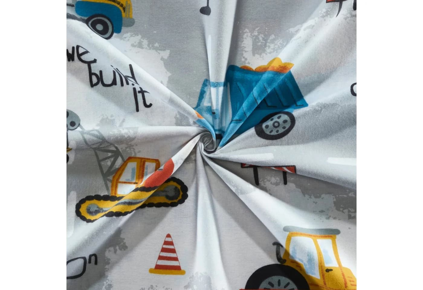 REDBEST Kinderbettwäsche Flanell 100% Baumwolle Baustellen-Motiv Grau - Bild 5