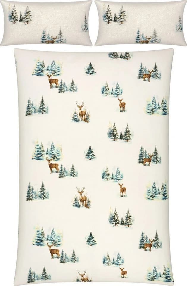 REDBEST Bettwäsche Flanell Tiermotiv Rehe - Bild 2