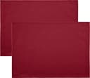 REDBEST Tischset "New Orleans" 2er-Pack abwaschbar Uni Rot Bild 2