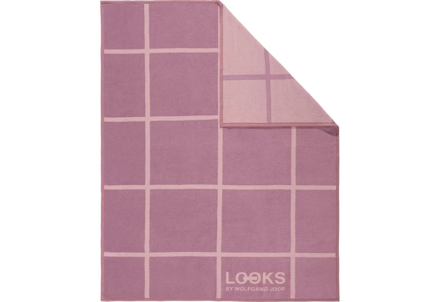 LOOKS by Wolfgang Joop Wohndecke 2er-Pack Rosa Karo Baumwollmischung