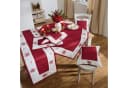 Erwin Müller Tischdecke "Weihnachtsstern" Rot Gold Leinen-Optik Bild 3