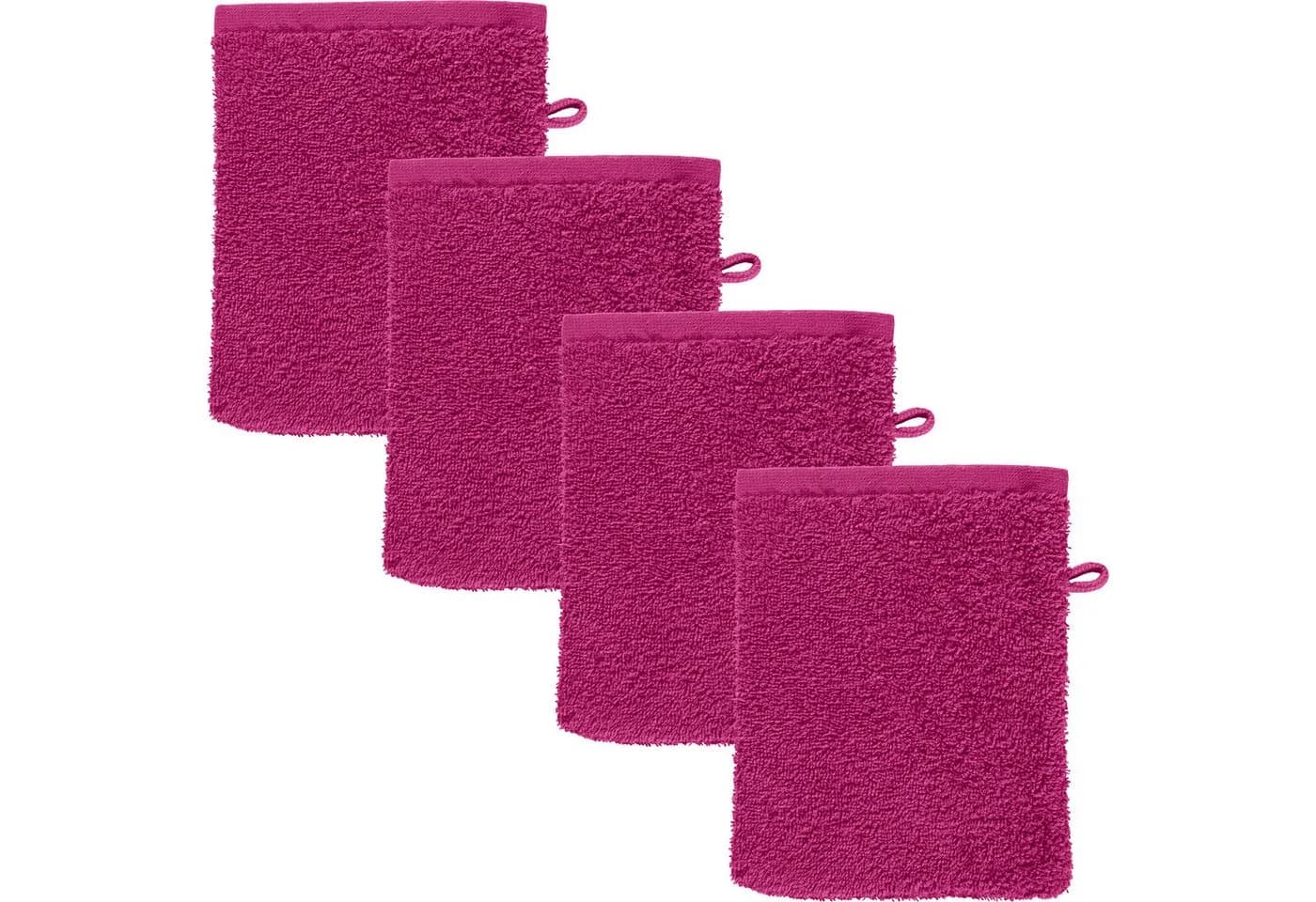 REDBEST Waschhandschuh Oceanside 4er-Pack Leichtfrottier Rosa Uni - Bild 2
